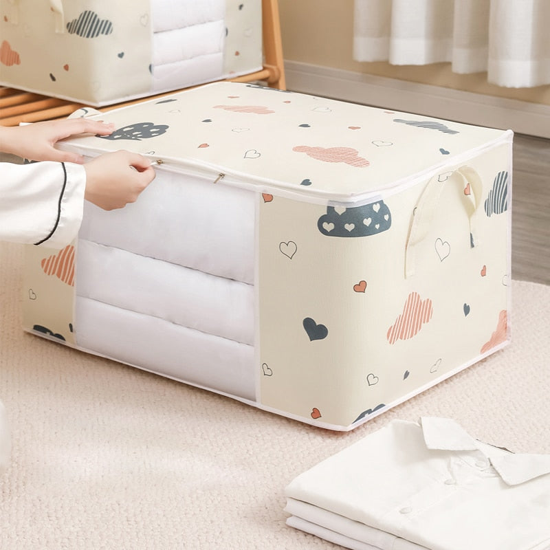 Printed Quilt Clothes Storage Bag