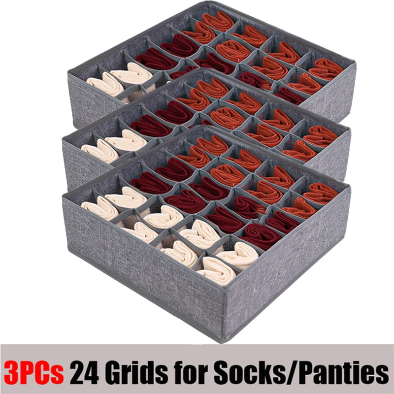 3PCs Underwear Organizers Storage Box