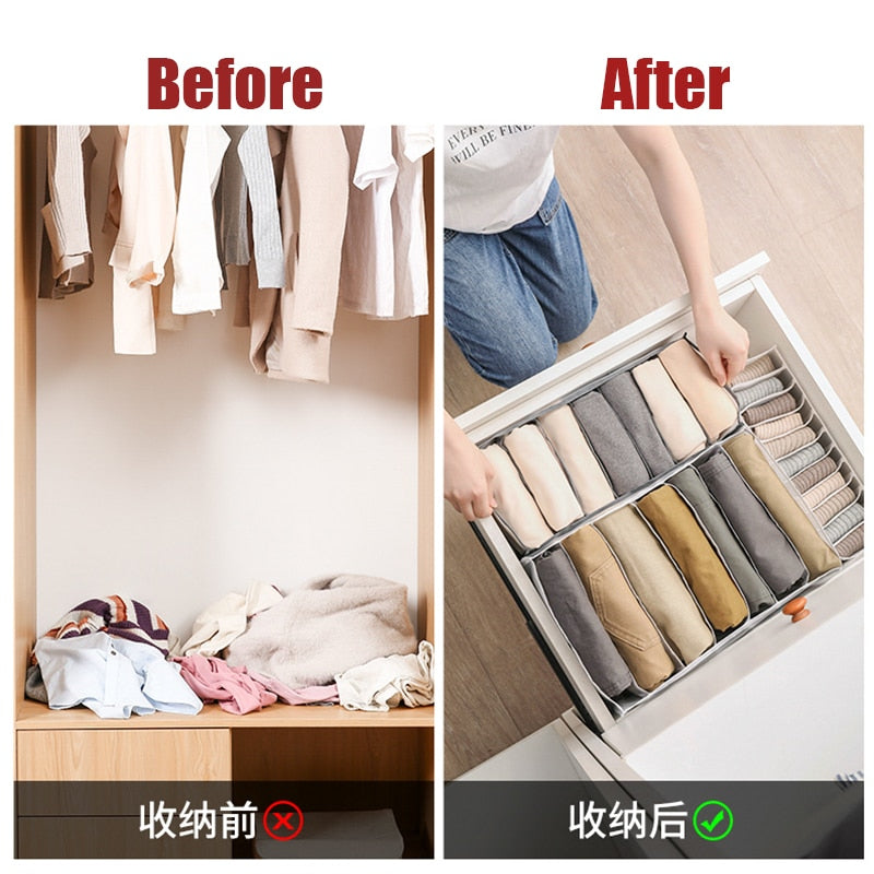 Foldable Drawer Closet Storage Organizer